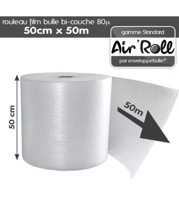 Rouleau de film bulle d'air 50cm x 50m