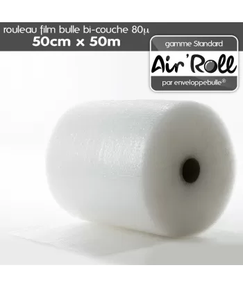 Rouleau de film bulle d'air 50cm x 50m