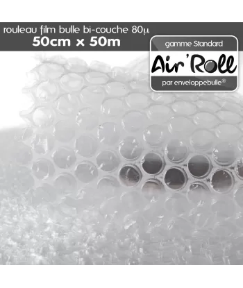 Rouleau de film bulle d'air 50cm x 50m