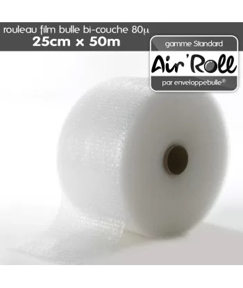 Rouleau de film bulle d'air 25cm x 50m