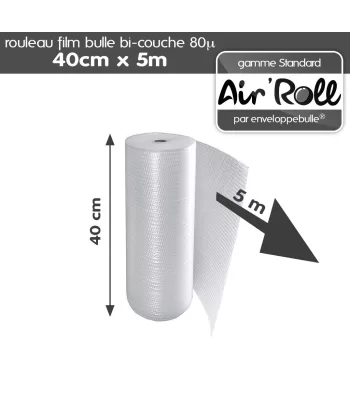 Rouleau de film bulle d'air 40cm x 5m