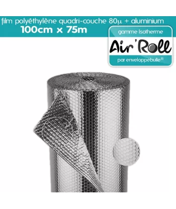 Rouleau de film bulle d'air ISOTHERME 100cm x 75m