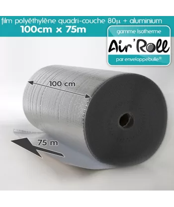 Rouleau de film bulle d'air ISOTHERME 100cm x 75m