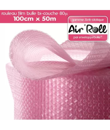 Rouleau de film bulle d'air ANTISTATIQUE 100cm x 50m