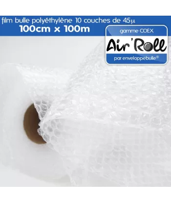 Rouleau de film bulle d'air COEX 100cm x 100m