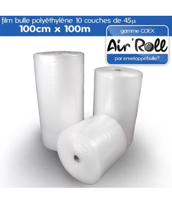 Rouleau de film bulle d'air COEX 100cm x 100m