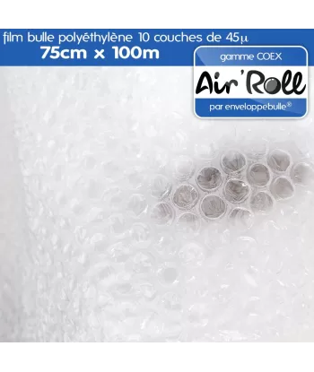 Rouleau de film bulle d'air COEX 75cm x 100m