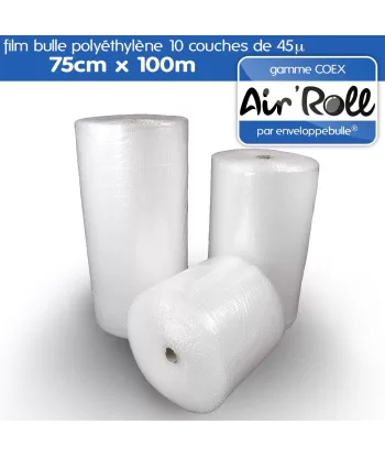 Rouleau de film bulle d'air COEX 75cm x 100m