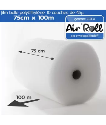 Rouleau de film bulle d'air COEX 75cm x 100m