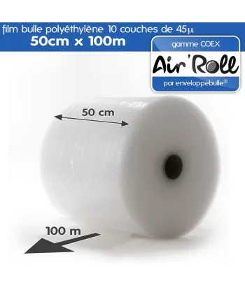 Rouleau de film bulle d'air COEX 50cm x 100m