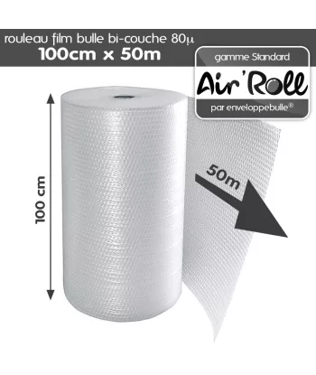 Rouleau de film bulle d'air 1m x 50m